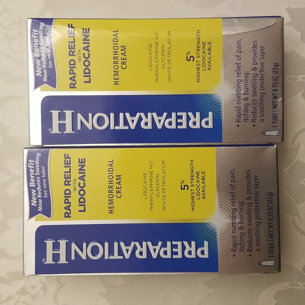 Preparation H w/ lidocaine 2boxs .75 oz per box